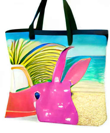 Augbunny Durable 100% Cotton Beach Tote Bag: Your Perfect Summer Companion