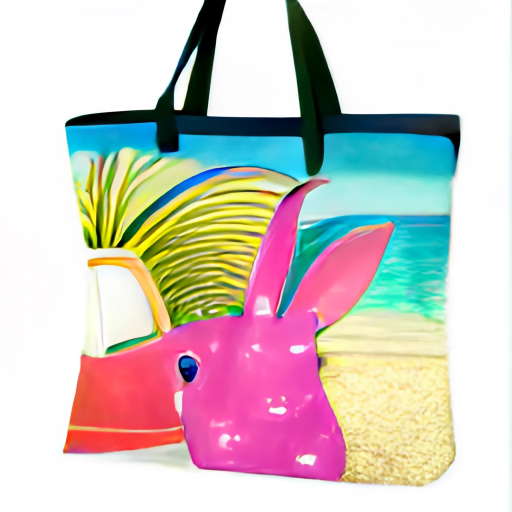 Augbunny Durable 100% Cotton Beach Tote Bag: Your Perfect Summer Companion