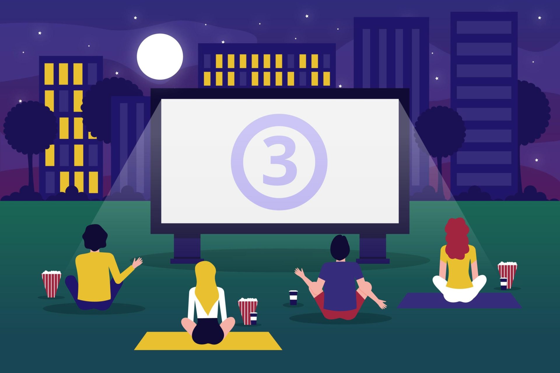 Outdoor movie nights